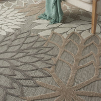 2? x 10? Natural and Gray Indoor Outdoor Runner Rug