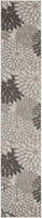 2? x 6? Silver and Gray Indoor Outdoor Runner Rug
