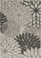 2? x 6? Silver and Gray Indoor Outdoor Runner Rug