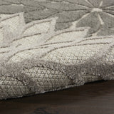 2? x 6? Silver and Gray Indoor Outdoor Runner Rug