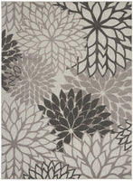 2? x 6? Silver and Gray Indoor Outdoor Runner Rug