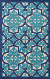 5? x 8? Cream and Beige Trellis Indoor Outdoor Area Rug