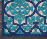 5? x 8? Cream and Beige Trellis Indoor Outdoor Area Rug