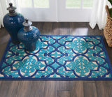 5? x 8? Cream and Beige Trellis Indoor Outdoor Area Rug