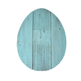 12" Farmhouse Turquoise Wooden Large Egg