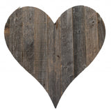 24" Rustic Rustic Weathered Gray Wooden Heart