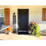 Rustic Black and White Front Porch Welcome Sign