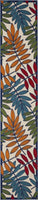 2?x 8? Multicolored Leaves Indoor Outdoor Runner Rug
