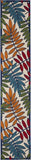 2?x 8? Multicolored Leaves Indoor Outdoor Runner Rug