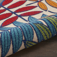 2?x 8? Multicolored Leaves Indoor Outdoor Runner Rug