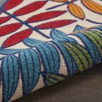 2?x 8? Multicolored Leaves Indoor Outdoor Runner Rug
