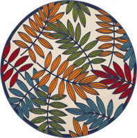 2?x 8? Multicolored Leaves Indoor Outdoor Runner Rug