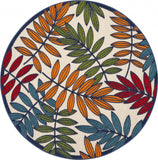 2?x 8? Multicolored Leaves Indoor Outdoor Runner Rug