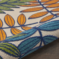 2?x 8? Multicolored Leaves Indoor Outdoor Runner Rug