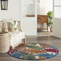 2?x 8? Multicolored Leaves Indoor Outdoor Runner Rug