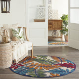2?x 8? Multicolored Leaves Indoor Outdoor Runner Rug