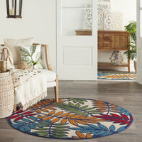 2?x 8? Multicolored Leaves Indoor Outdoor Runner Rug