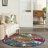 2?x 8? Multicolored Leaves Indoor Outdoor Runner Rug