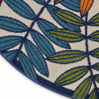 2?x 8? Multicolored Leaves Indoor Outdoor Runner Rug