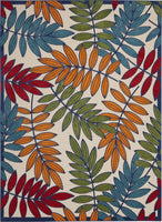 2?x 8? Multicolored Leaves Indoor Outdoor Runner Rug