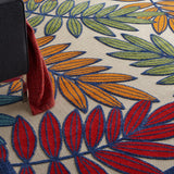 2?x 8? Multicolored Leaves Indoor Outdoor Runner Rug