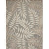 4? Round Natural Leaves Indoor Outdoor Area Rug