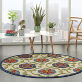 2? x 6? Blue Vines Indoor Outdoor Runner Rug