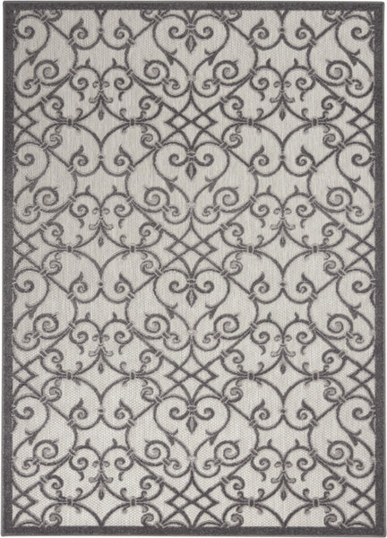 5? x 8? Gray and Charcoal Indoor Outdoor Area Rug