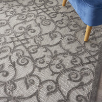 5? x 8? Gray and Charcoal Indoor Outdoor Area Rug