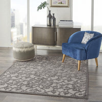 5? x 8? Gray and Charcoal Indoor Outdoor Area Rug