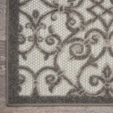 5? x 8? Gray and Charcoal Indoor Outdoor Area Rug