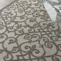 5? x 8? Gray and Charcoal Indoor Outdoor Area Rug