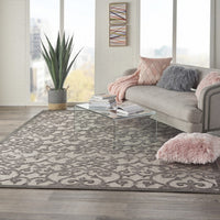5? x 8? Gray and Charcoal Indoor Outdoor Area Rug