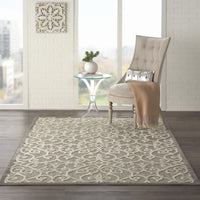 5? x 8? Natural and Gray Indoor Outdoor Area Rug