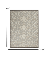 5? x 8? Natural and Gray Indoor Outdoor Area Rug