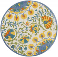 5? x 7' Multi Medallion Indoor Outdoor Area Rug