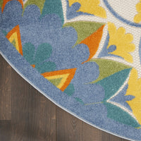 5? x 7' Multi Medallion Indoor Outdoor Area Rug
