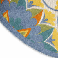 5? x 7' Multi Medallion Indoor Outdoor Area Rug