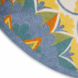 5? x 7' Multi Medallion Indoor Outdoor Area Rug