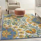 5? x 7' Multi Medallion Indoor Outdoor Area Rug