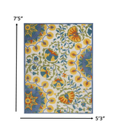 5? x 7' Multi Medallion Indoor Outdoor Area Rug
