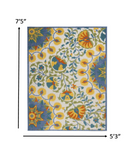 5? x 7' Multi Medallion Indoor Outdoor Area Rug