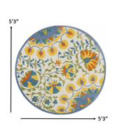 5? x 7' Multi Medallion Indoor Outdoor Area Rug