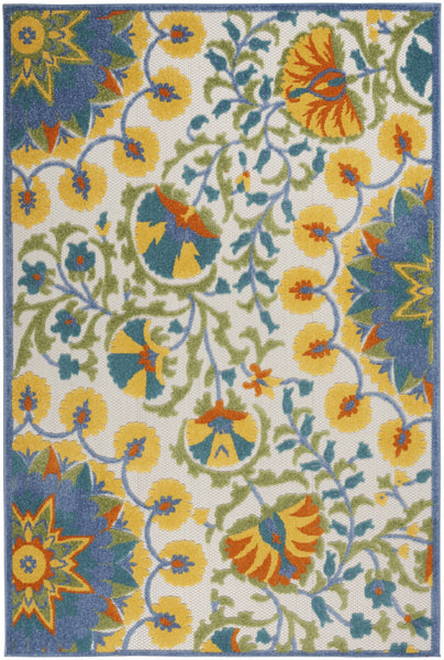 5? x 7' Multi Medallion Indoor Outdoor Area Rug