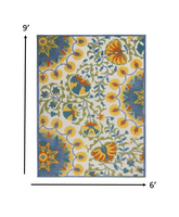 5? x 7' Multi Medallion Indoor Outdoor Area Rug