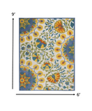 5? x 7' Multi Medallion Indoor Outdoor Area Rug