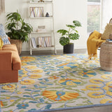 5? x 7' Multi Medallion Indoor Outdoor Area Rug