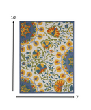 5? x 7' Multi Medallion Indoor Outdoor Area Rug