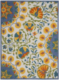 5? x 7' Multi Medallion Indoor Outdoor Area Rug