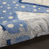 8? x 11' Blue and Gray Indoor Outdoor Area Rug